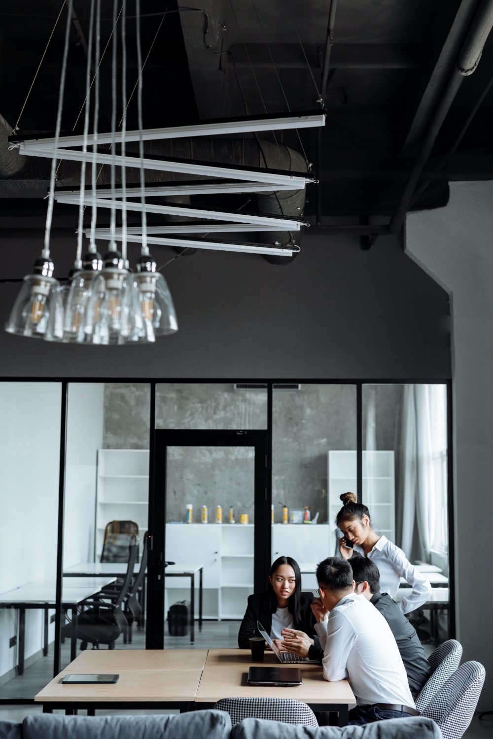 People around a table in an office