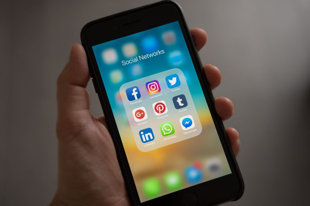 Person using a smartphone