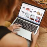 Person shopping on an online store, protected by website terms and conditions